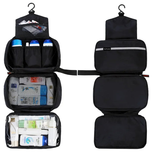 Hanging Men'S Toiletry Bag Large Waterproof Cosmetic Bags Travel Organizer Lady Toiletries Makeup Toilet Foldable Bathroom Kit
